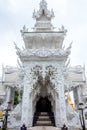 Thai architecture at Wat Rong Khun, the White Temple, Chiang Rai, Thailand