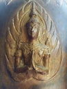 Thai art bronze angel Royalty Free Stock Photo