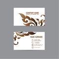Thai Art Card Vector business cards. on gray background Royalty Free Stock Photo