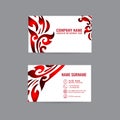 Thai Art Card Vector business cards. on gray background Royalty Free Stock Photo