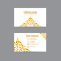 Thai Art Card Vector business cards. on gray background Royalty Free Stock Photo