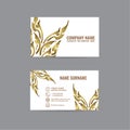 Thai Art Card Vector business cards. on gray background Royalty Free Stock Photo