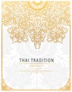 Thai art element Traditional gold cover