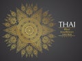 Thai art element Traditional gold for greeting cards Royalty Free Stock Photo