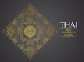 Thai art element Traditional gold for greeting cards Royalty Free Stock Photo