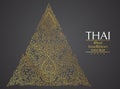 Thai art element Traditional gold for greeting cards Royalty Free Stock Photo