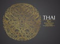 Thai art element Traditional gold for greeting cards Royalty Free Stock Photo