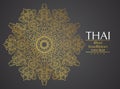Thai art element Traditional gold for greeting cards Royalty Free Stock Photo