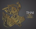 Thai art element Traditional gold for greeting cards Royalty Free Stock Photo