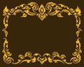 Thai gold art frame and border