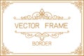 Thai Art, Gold border frame with thailand line floral for picture, Vector design decoration pattern style.frame corner design is p Royalty Free Stock Photo