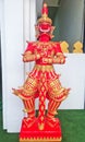 Thai Art : Part of Red Giant Statue Royalty Free Stock Photo