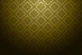 Thai Art Pattern Background Golden Square Shape