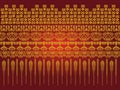 Thai art pattern vector, Asian Background and Thai fabric pattern