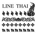 Thai art pattern vector Royalty Free Stock Photo