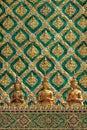 Thai art sculpture wall Royalty Free Stock Photo