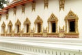 Thai art windows in temple Royalty Free Stock Photo