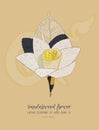 Thai Artificial Funeral Daffodil Flower or Dok mai chan , hand d