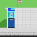 Thai atm blue sky service vector illustration eps10 Royalty Free Stock Photo