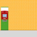 Thai atm green red service vector illustration eps10 Royalty Free Stock Photo