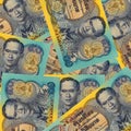 Thai baht note display as background Royalty Free Stock Photo
