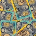 Thai baht note display as background Royalty Free Stock Photo