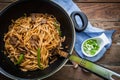 Thai beef noodles Royalty Free Stock Photo