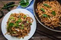 Thai beef noodles Royalty Free Stock Photo