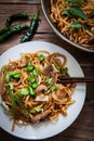 Thai beef noodles Royalty Free Stock Photo