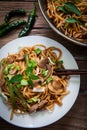 Thai beef noodles Royalty Free Stock Photo