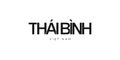 Thai Binh in the Vietnam emblem. The design features a geometric style, vector illustration with bold typography in a modern font