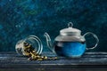 Thai blue tea Anchan Royalty Free Stock Photo