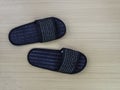 Thai blue weaved slipper Royalty Free Stock Photo