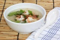 Thai boiled rice with shrimp Royalty Free Stock Photo