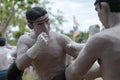 Thai boxing man pottery Royalty Free Stock Photo