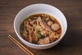 Thai Braised beef Noodle Soup. Royalty Free Stock Photo