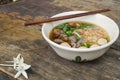 Thai Braised Beef Noodle Soup. Royalty Free Stock Photo