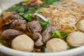 Thai Braised Beef Noodle Soup. Royalty Free Stock Photo