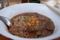 Thai braised beef noodle soup. Royalty Free Stock Photo