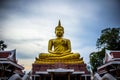 Buddha face in Ubon Ratchathani, Thailand. Royalty Free Stock Photo