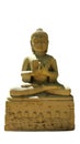 Thai buddhism buddha bless statue with clipping paths isolated o