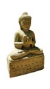 Thai buddhism buddha bless statue with clipping paths isolated o Royalty Free Stock Photo