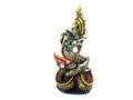 Thai buddhism dragon naka statue on white background