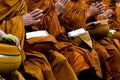 Thai Buddhism monks pray Royalty Free Stock Photo