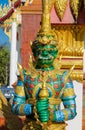 Thai Buddhist Temple Guardian Giant Suriyaphob, mythological guard statue in Thailand wat