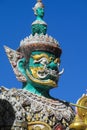 Thai Buddhist Temple Guardian Giant Suriyaphob, mythological guard statue in Thailand wat