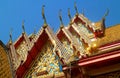 Thai Buddhist Temple Roof Wat Wang Wiwekaram, Sangkhlaburi District, Thailand