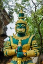 Thai Buddhist Temple Guardian Giant Suriyaphob, mythological guard statue in Thailand wat