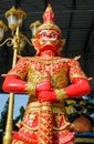 Thai Buddhist Temple Guardian Giant Suriyaphob, mythological guard statue in Thailand wat