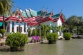 Thai buddhist temple wat near the lake Royalty Free Stock Photo